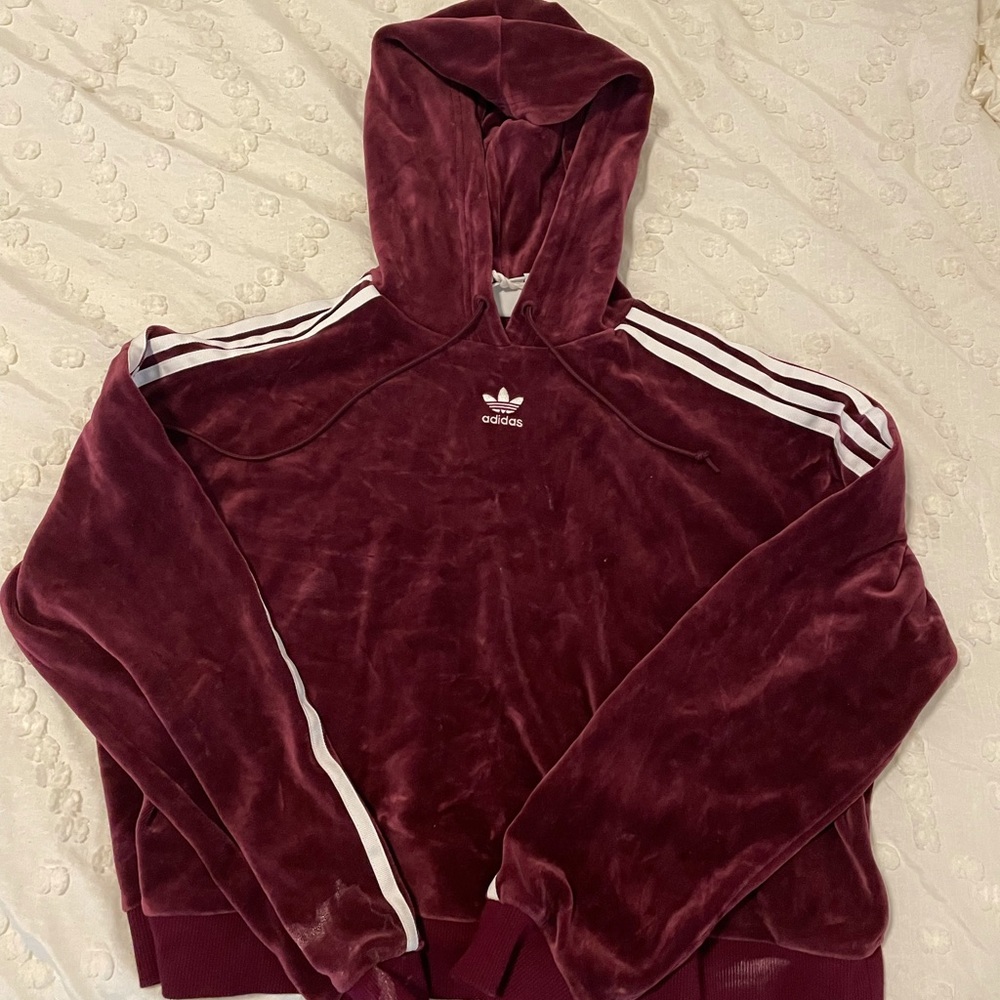 Adidas velour hoodie